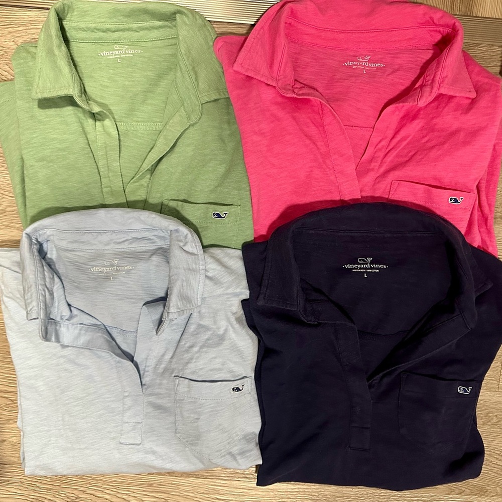 Vineyard Vines long sleeved collared Cotton Shirt lot women’s large